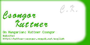 csongor kuttner business card